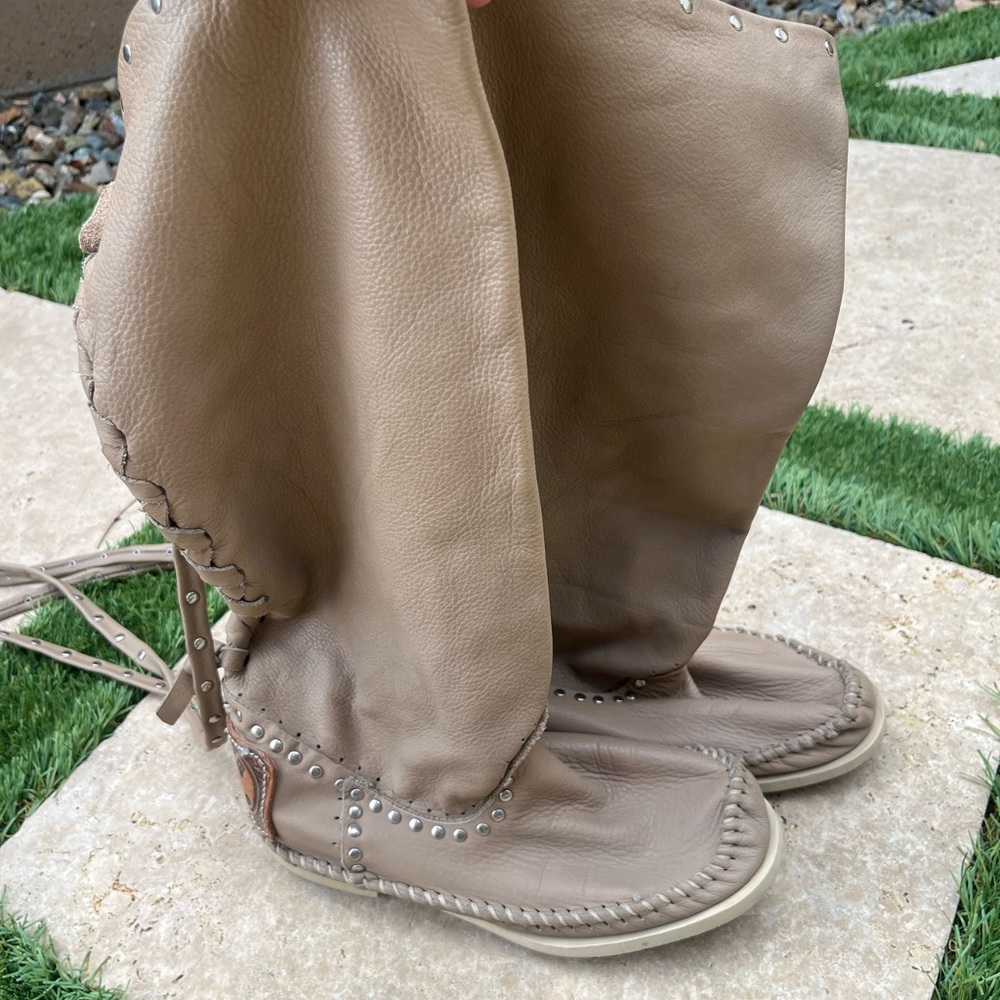 Hector Riccione moccasin boots tan leather - Picture 15 of 15